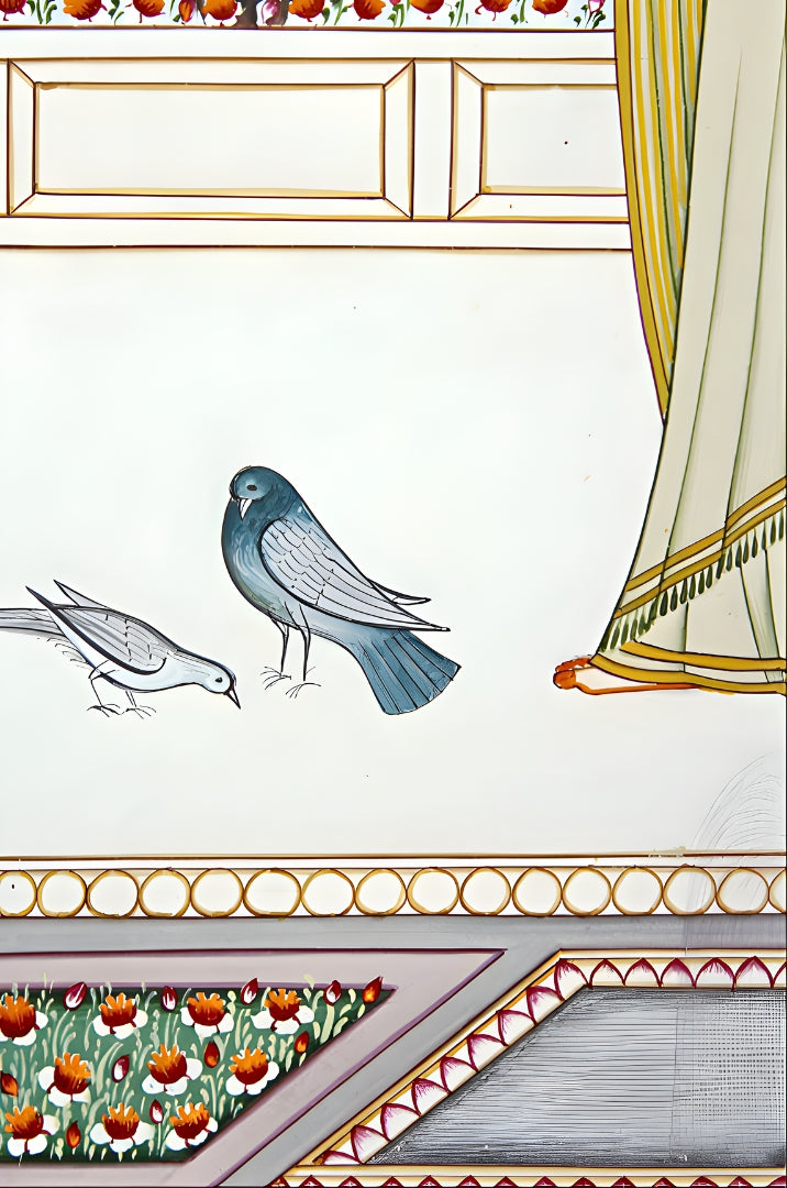 Solitude in Snow – A Kangra Miniature