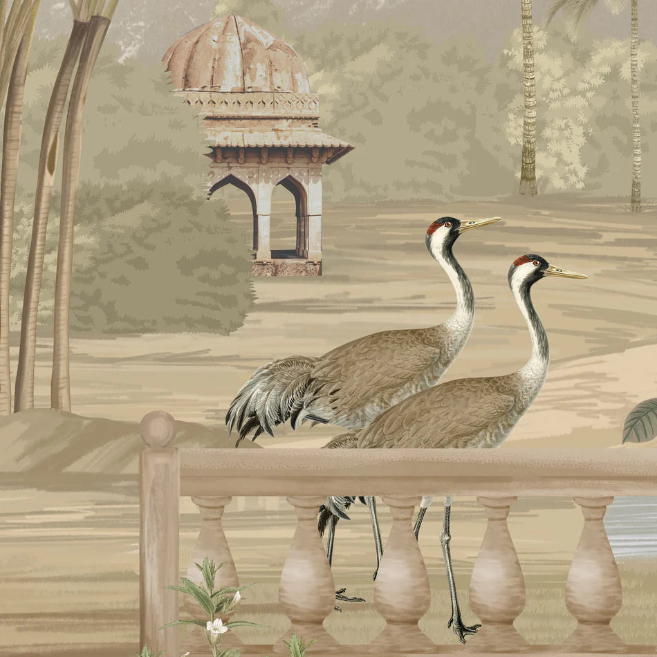 Heritage Calm: Khayal Garden Wallpaper