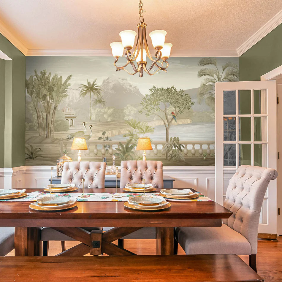 Heritage Calm: Khayal Garden Wallpaper
