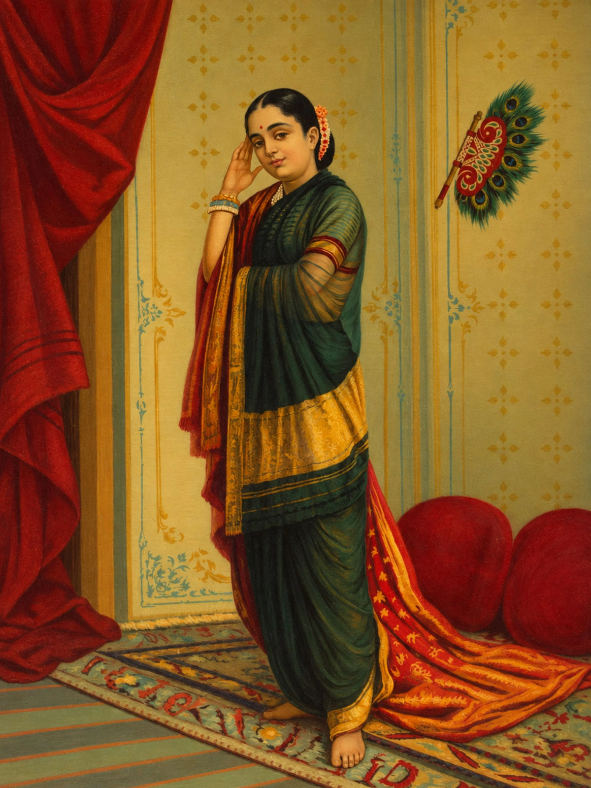 Raja Ravi Varma – "Vasantasena": The Celebrated Courtesan of Classical Sanskrit Drama