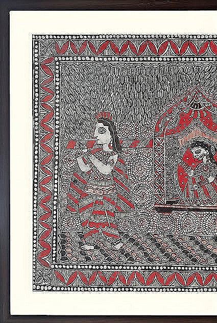 Sacred Journey: The Bridal Procession - Madhubani Painting