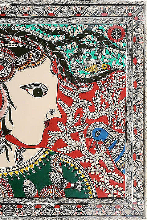Seetha: Grace in Endurance - Madhubani Painting