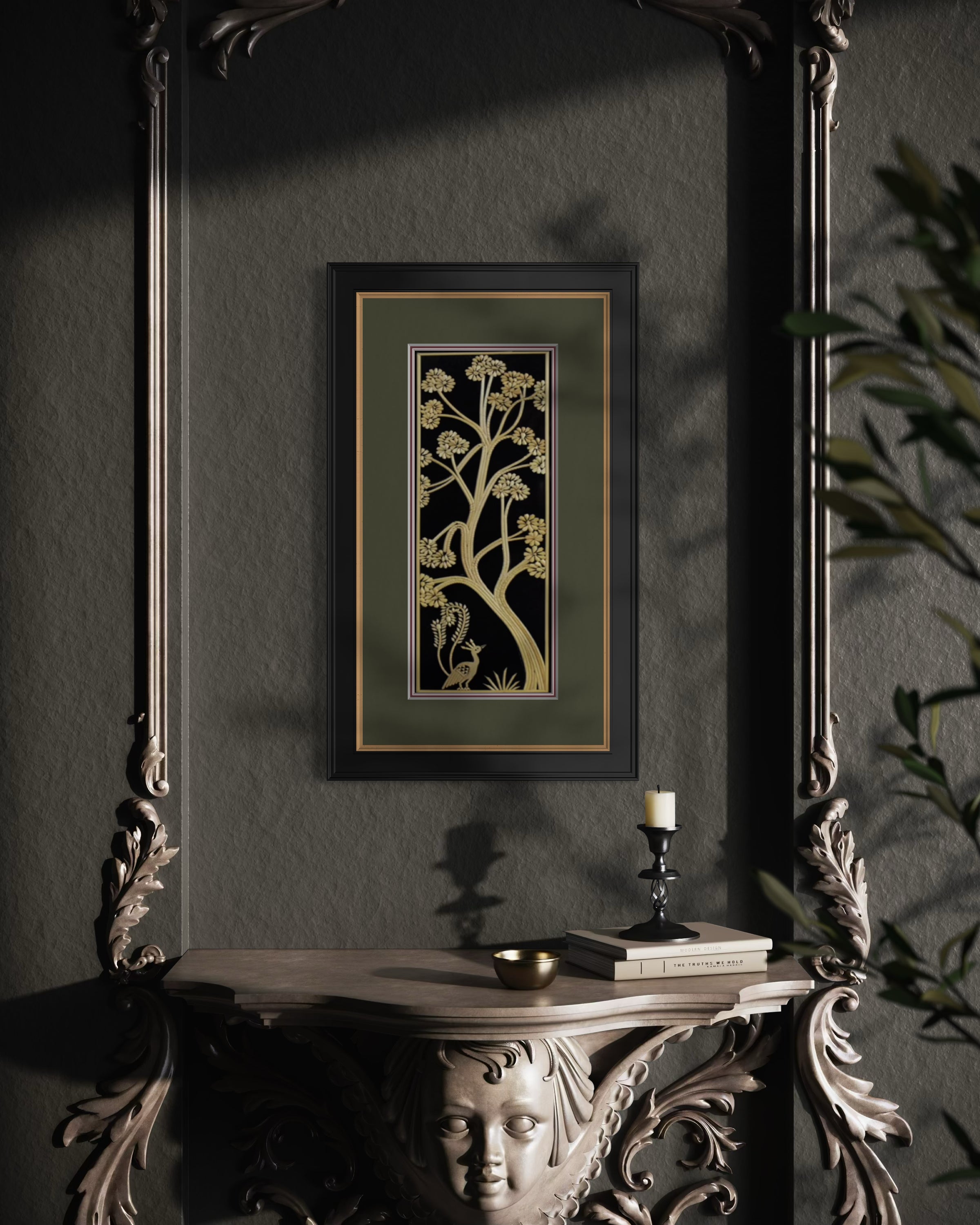 Peacock in Reverence – Sikki Heritage Art