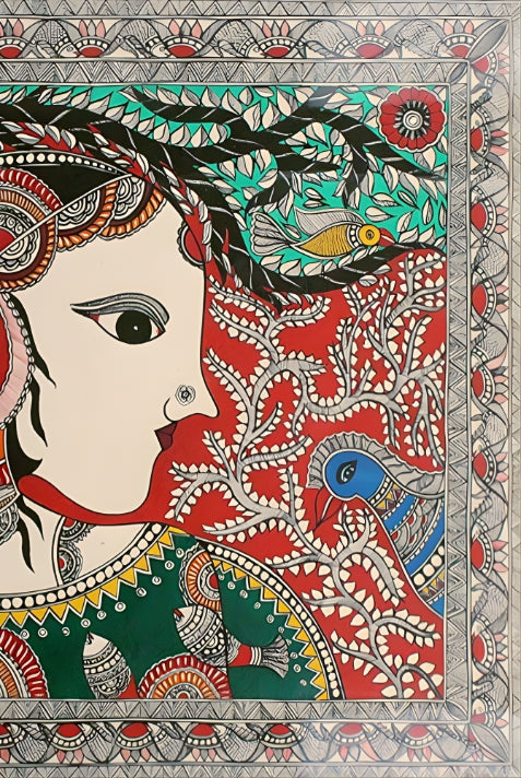 Seetha: Grace in Endurance - Madhubani Painting