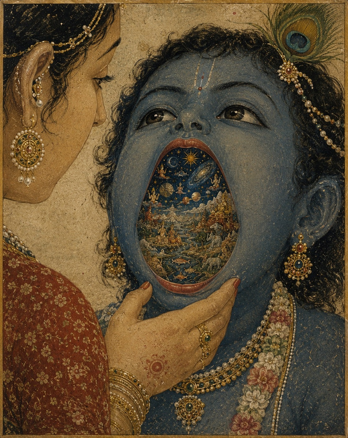 Universe Within: Krishna’s Cosmic Revelation Print