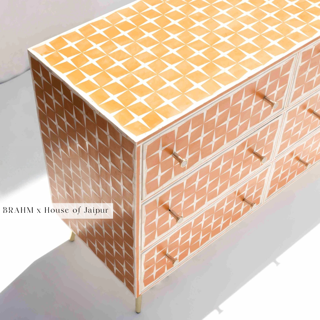 Sunshine Bone Inlay Chest of Drawer