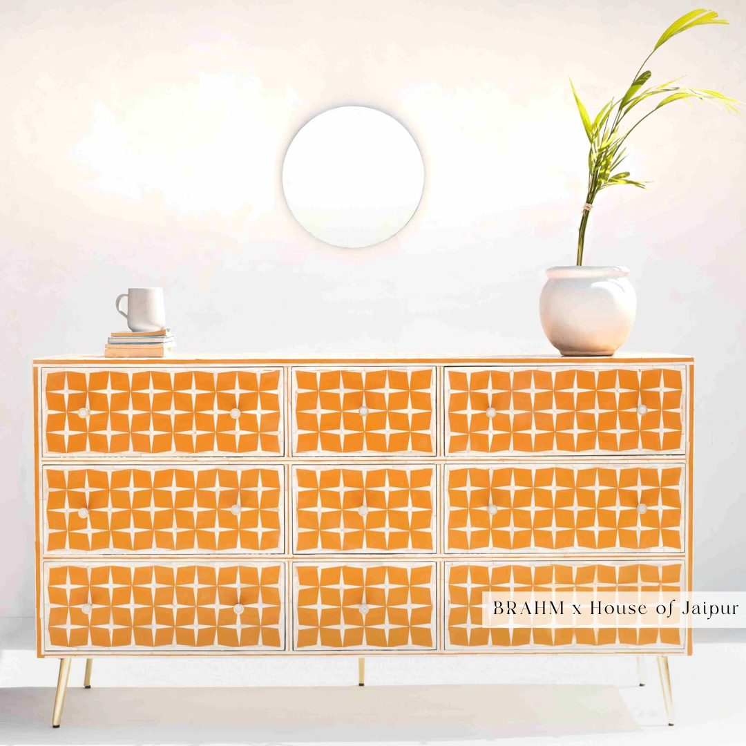 Sunshine Bone Inlay Chest of Drawer