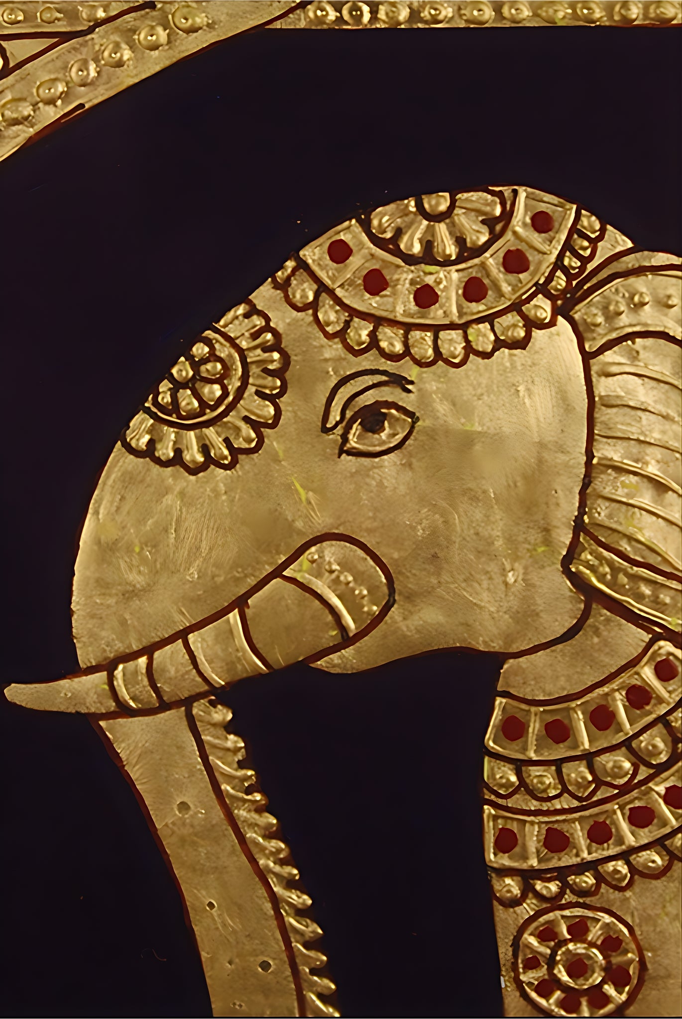 Golden Elephant - Mysore Painting (22KT Gold Leaf)