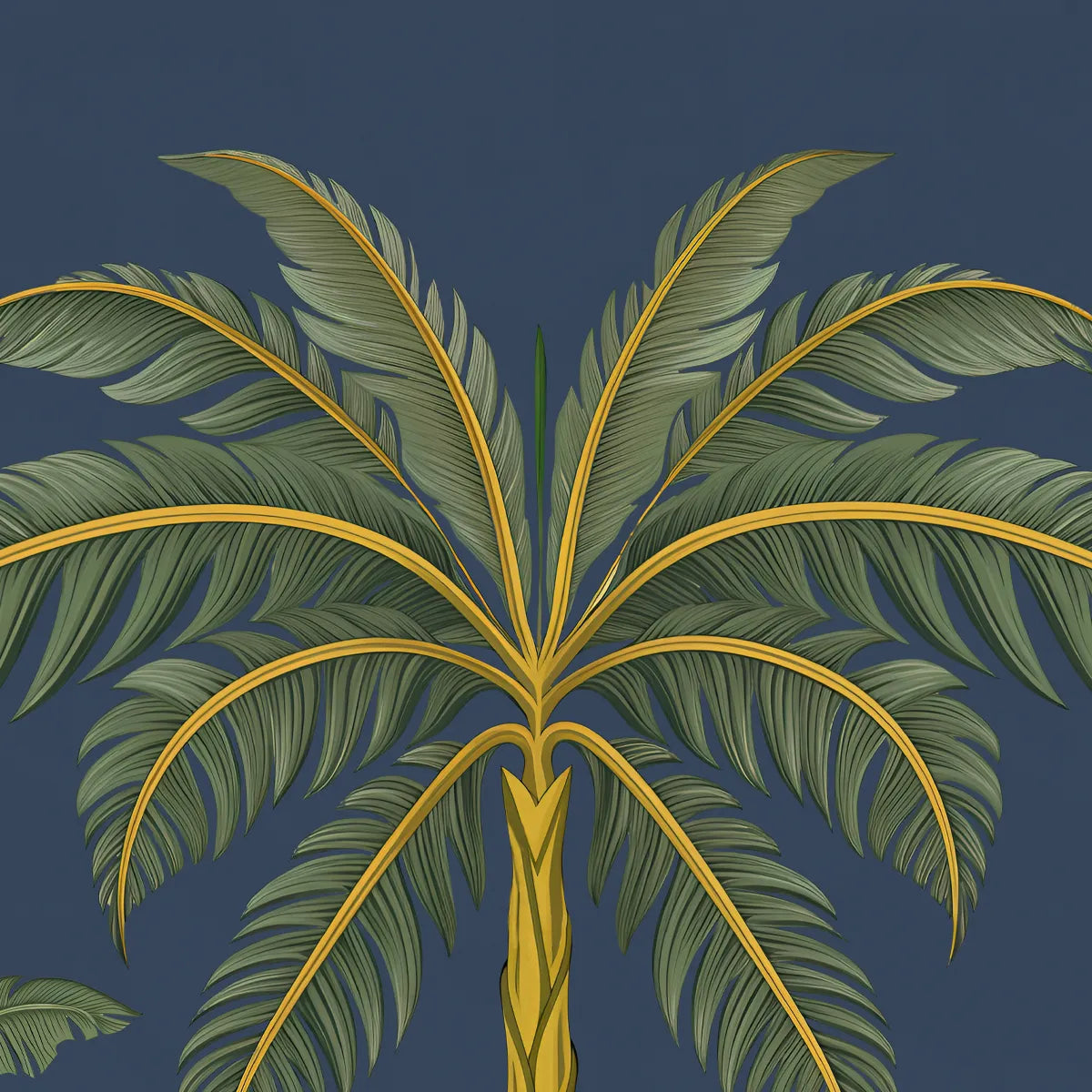 Surabhi Pichwai Design Wallpaper Customised Blue