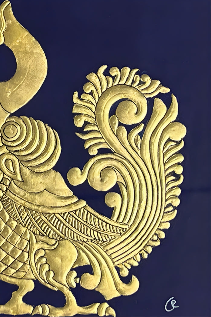 Yalli Pakshi - Mysore Painting (22KT Gold Leaf)
