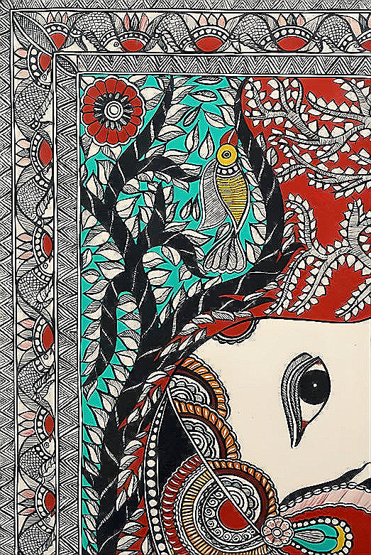 Seetha: Grace in Endurance - Madhubani Painting