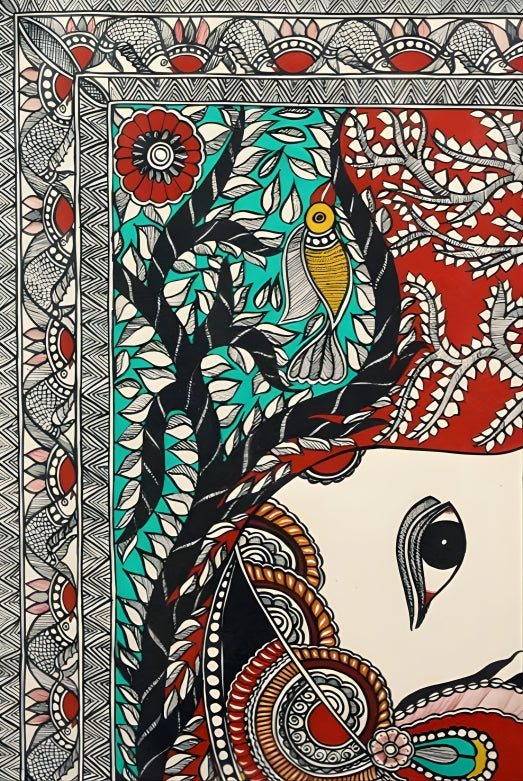 Seetha: Grace in Endurance - Madhubani Painting