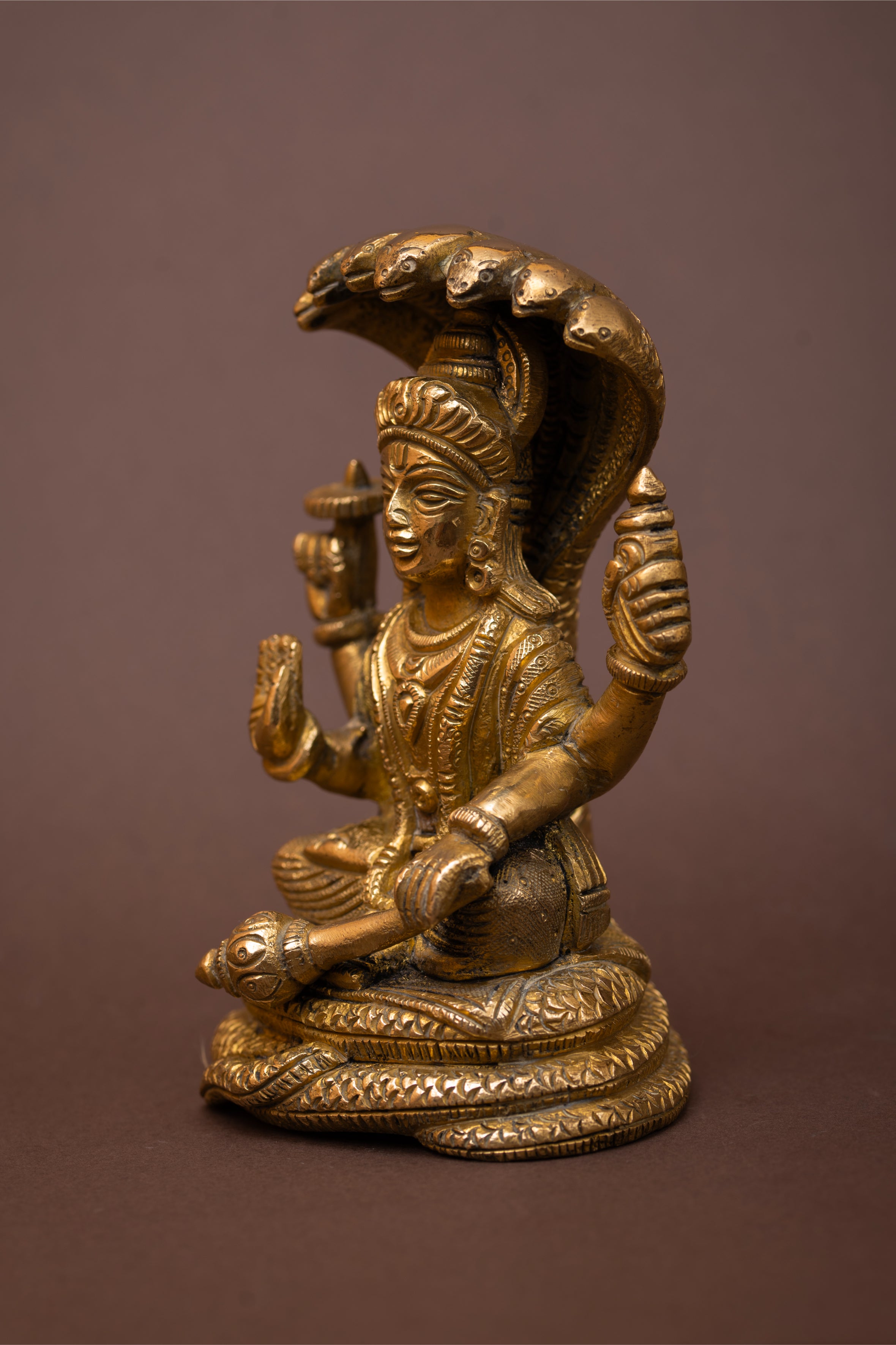 Vishnu Ananta Brass Sculpture
