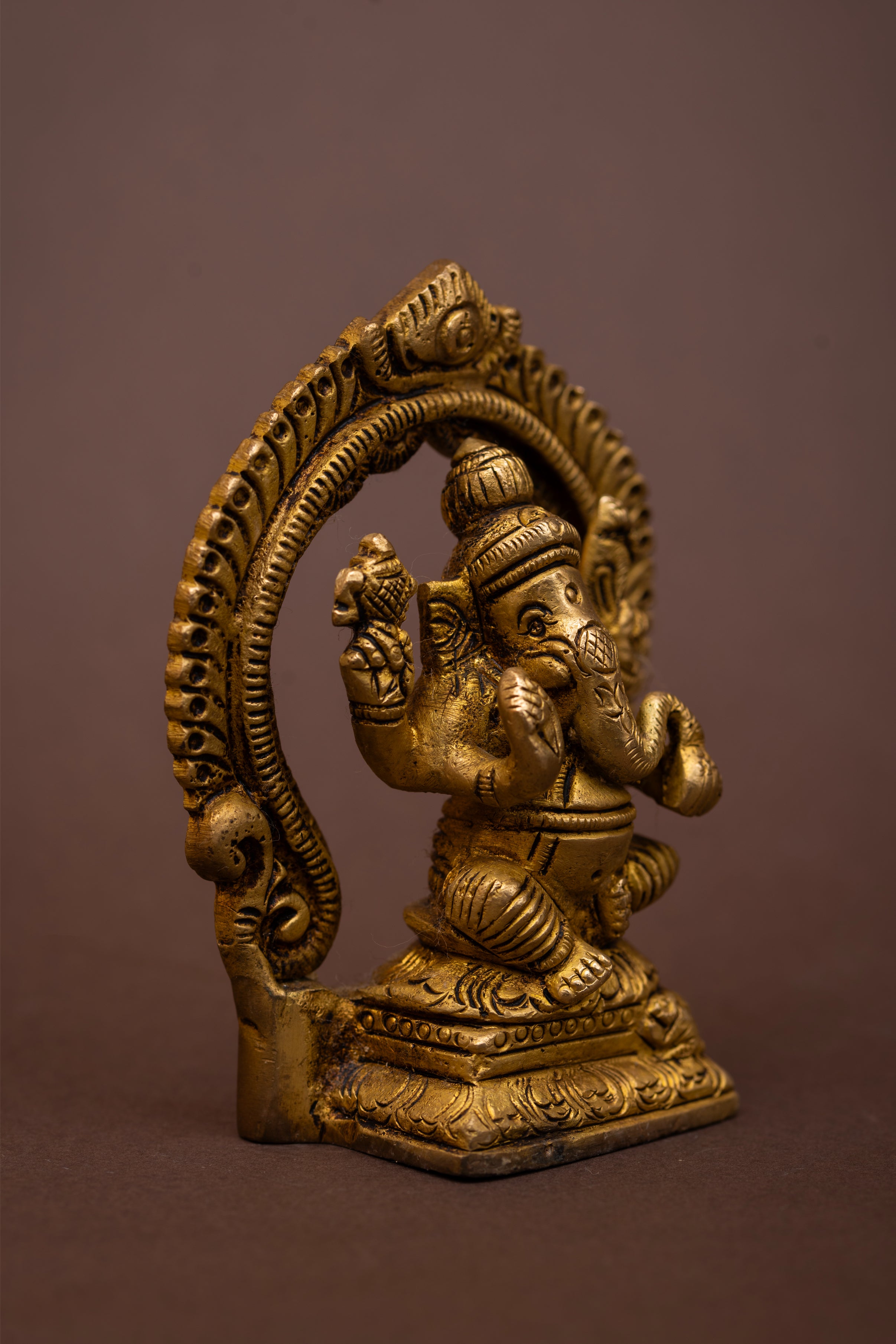 Ganesh Prabhawali Brass Sculpture