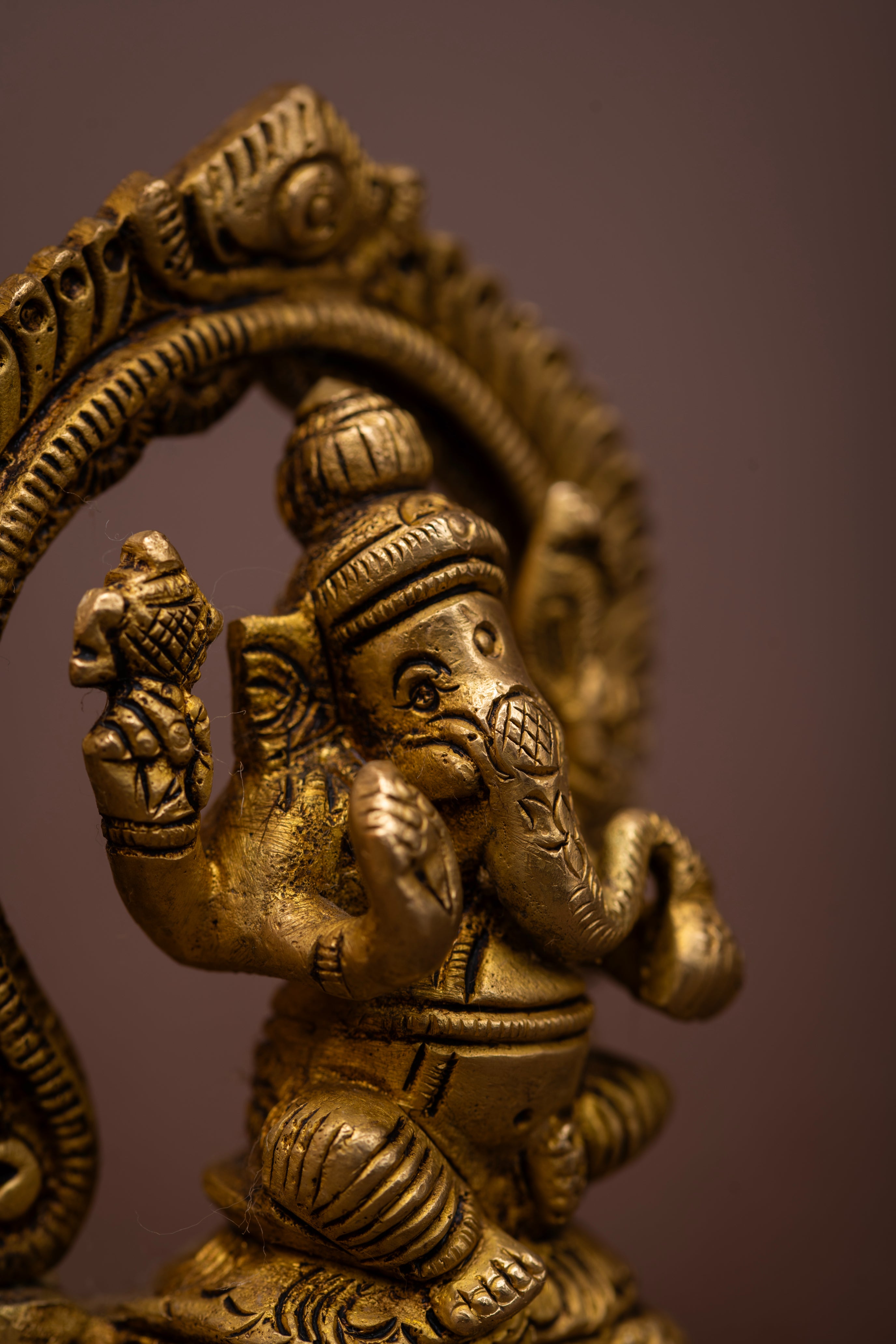 Ganesh Prabhawali Brass Sculpture