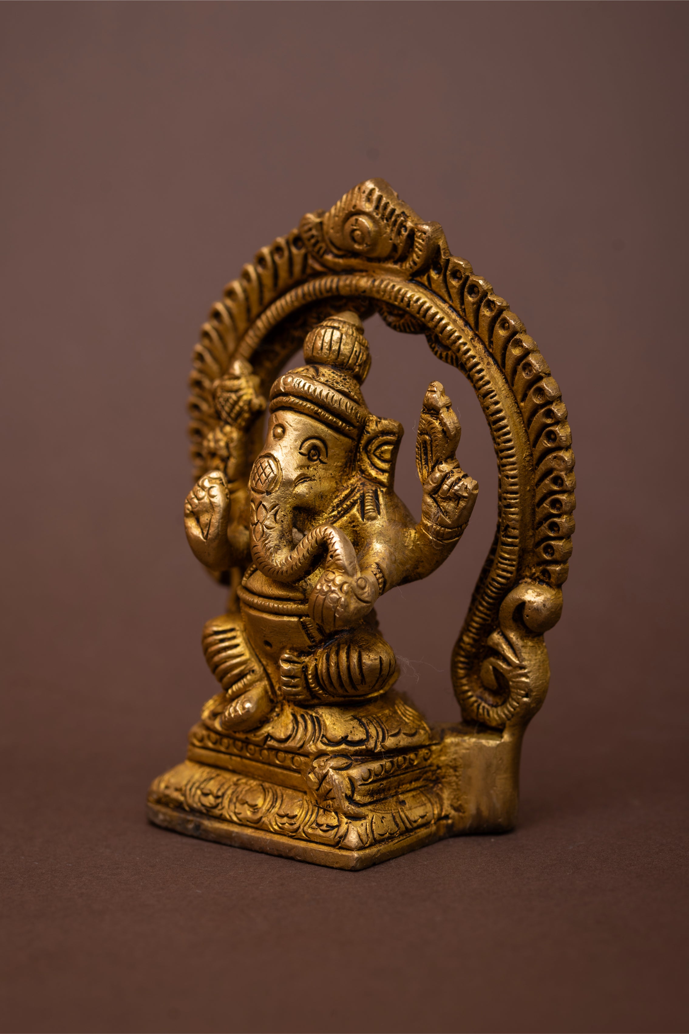 Ganesh Prabhawali Brass Sculpture