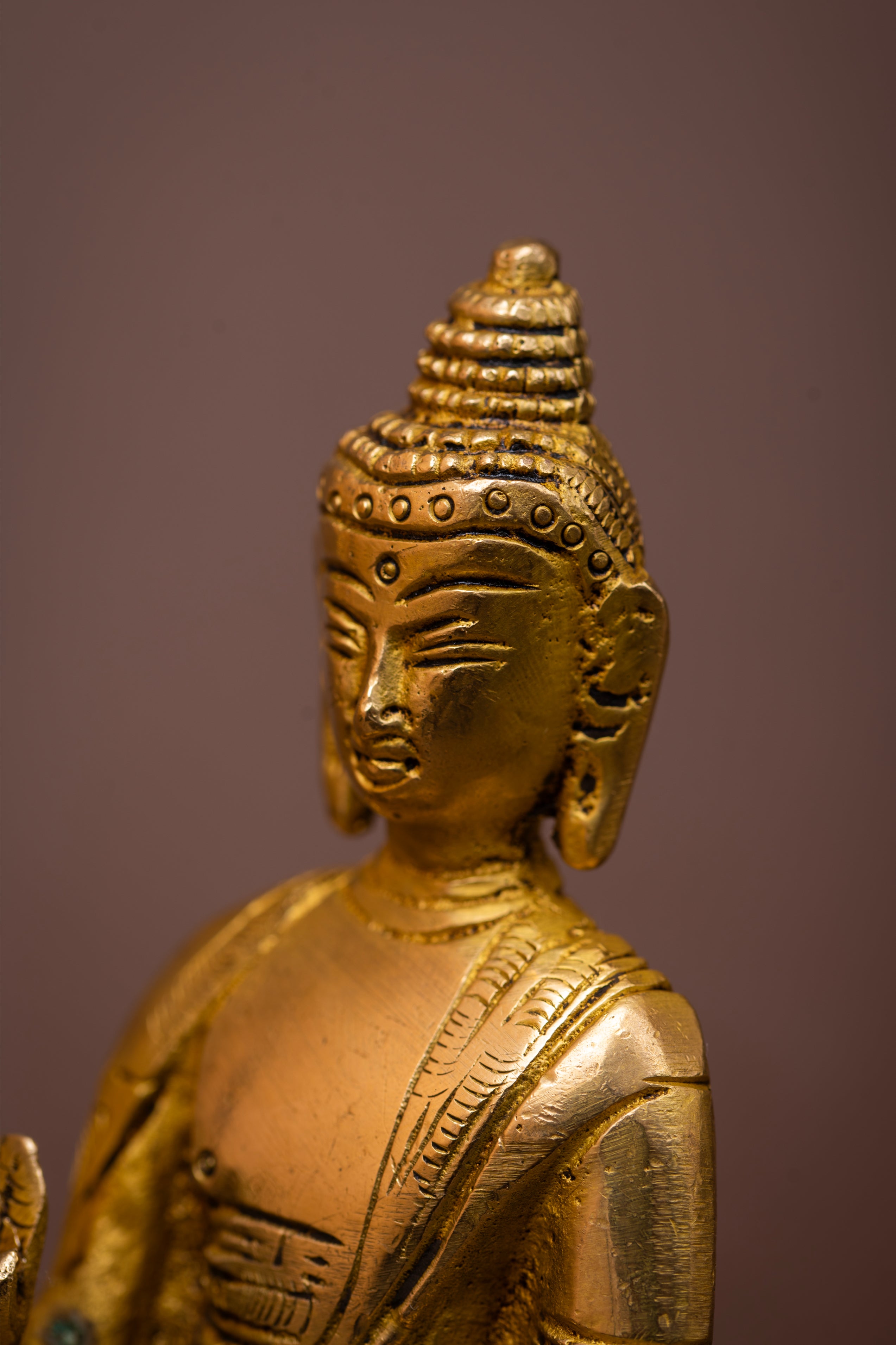 Dhyana Buddha Brass Sculpture