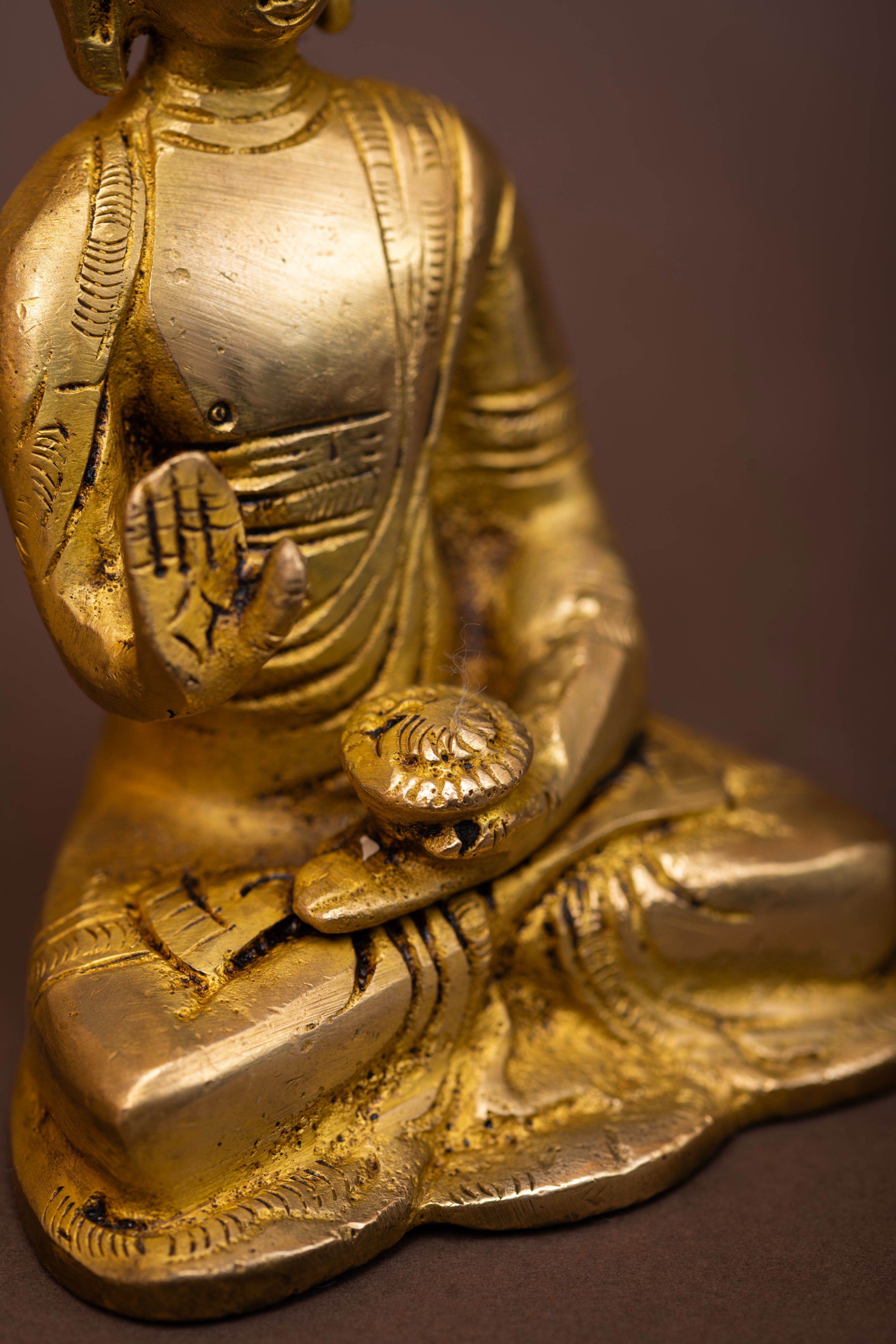 Dhyana Buddha Brass Sculpture
