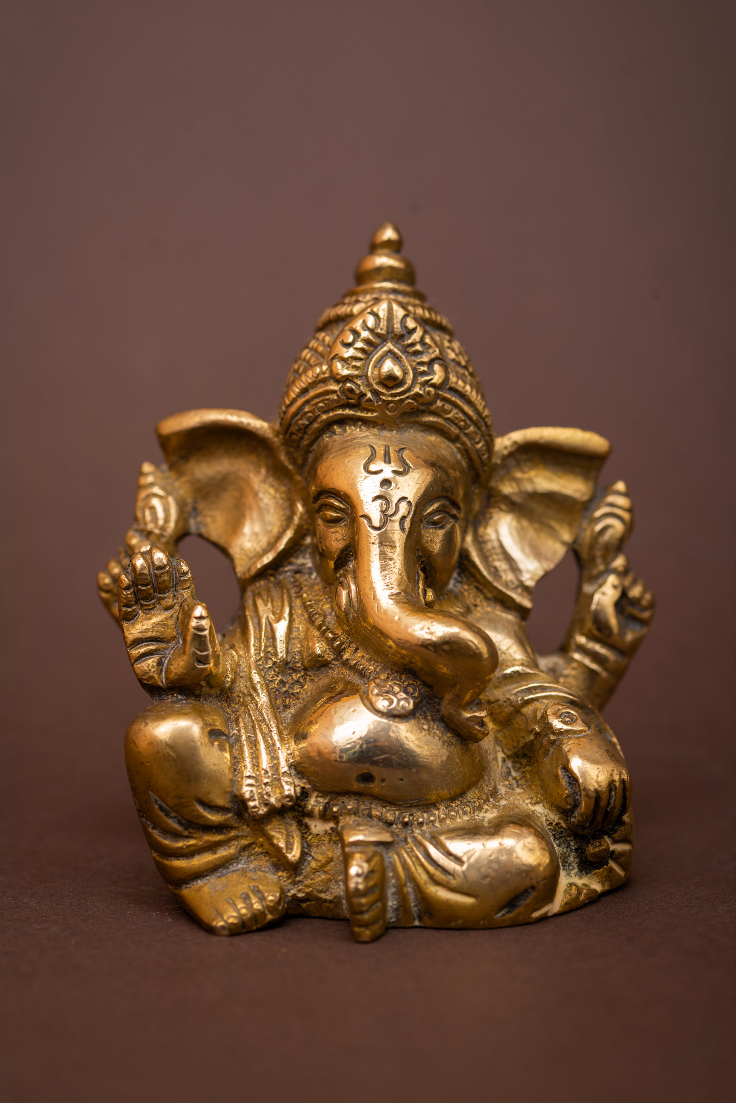 Ganapati Roop Brass Sculpture