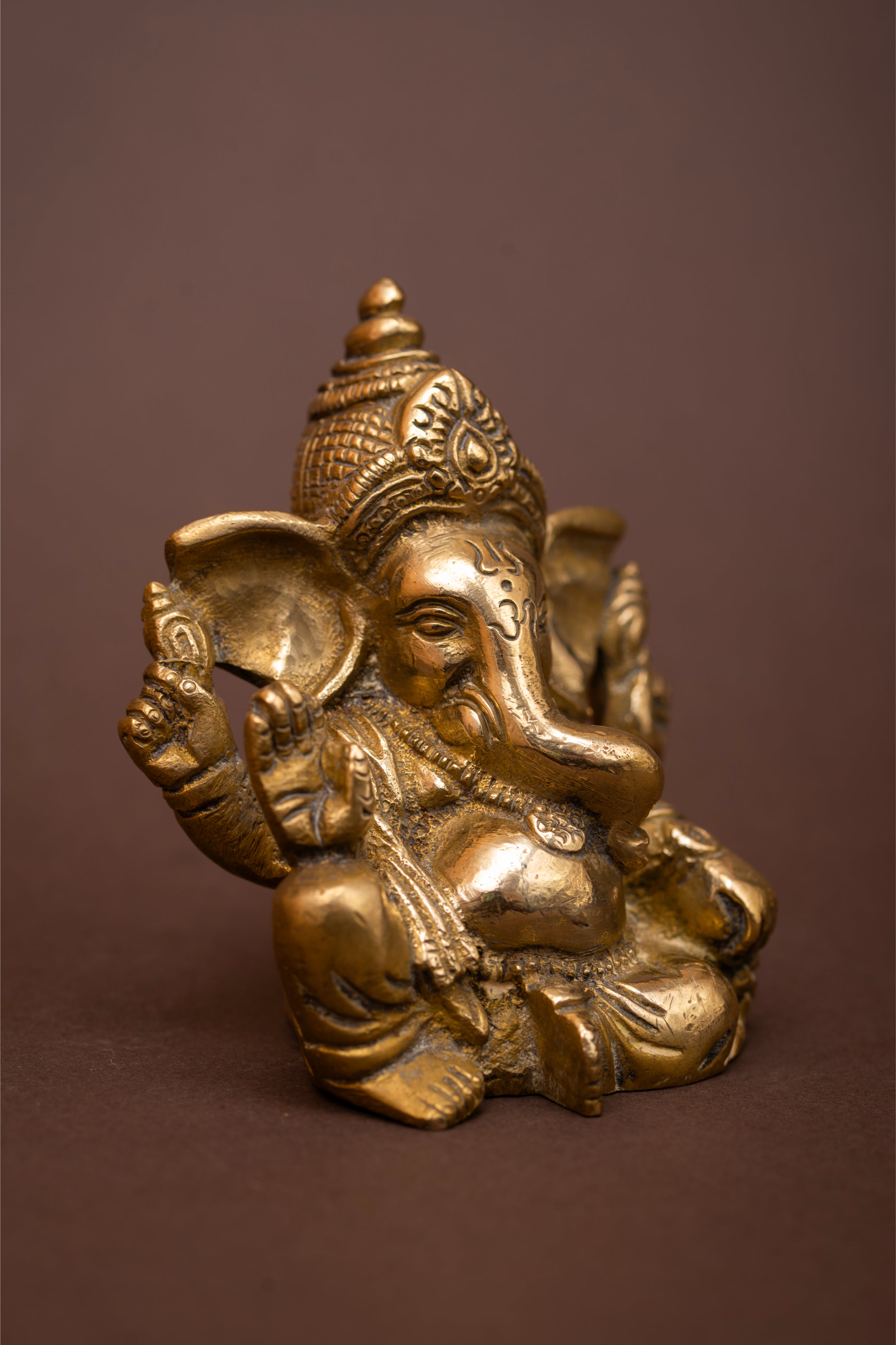 Ganapati Roop Brass Sculpture