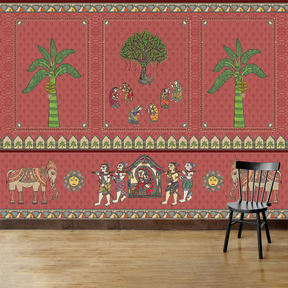 Mithila Window : “Janakpuri Jharokha” Wallpaper