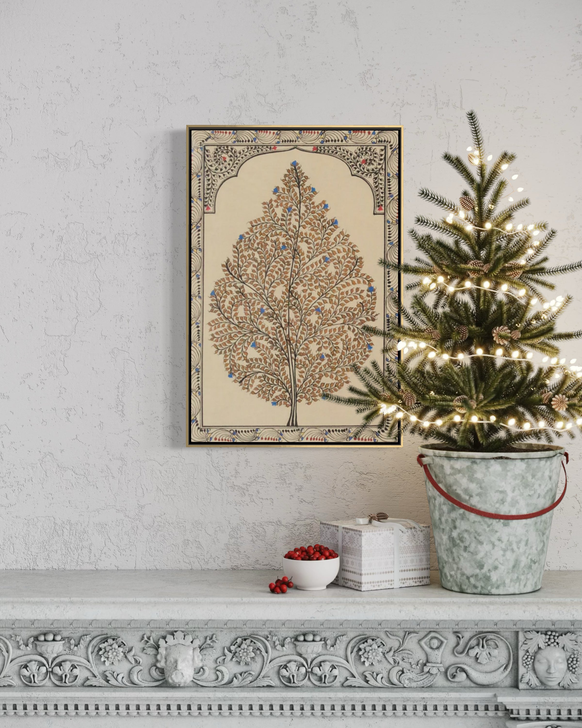 Cosmic Harmony: Tree of Life – Orissa Pattachitra Painting