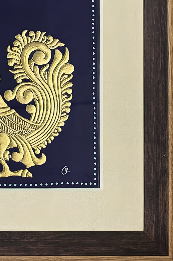 Yalli Pakshi - Mysore Painting (22KT Gold Leaf)