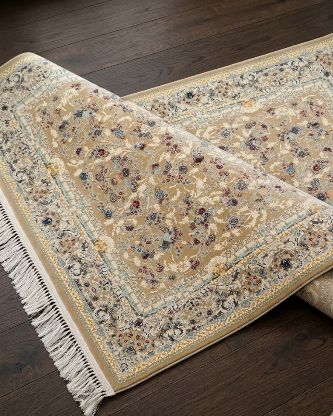 Aatish Silk & Wool Blend Carpet – Crimson Star Medallion