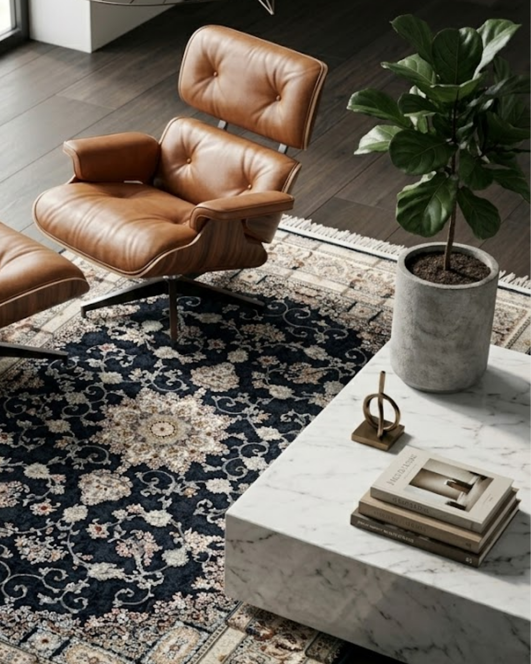 Mehr Silk & Wool Blend Carpet – Coral Floral Garden Panels