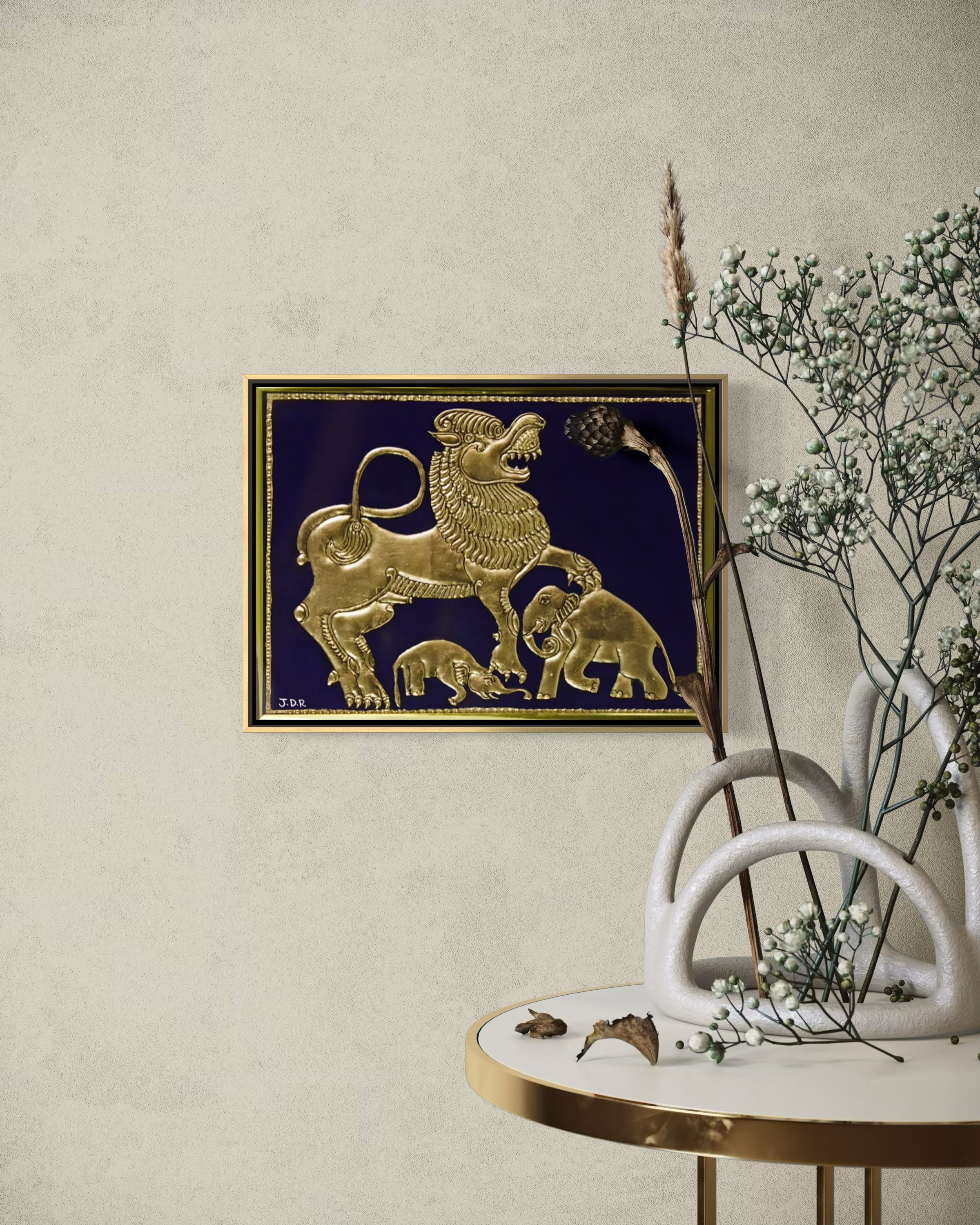 Royal Symbol Indian - Mysore Painting (22KT Gold Leaf)