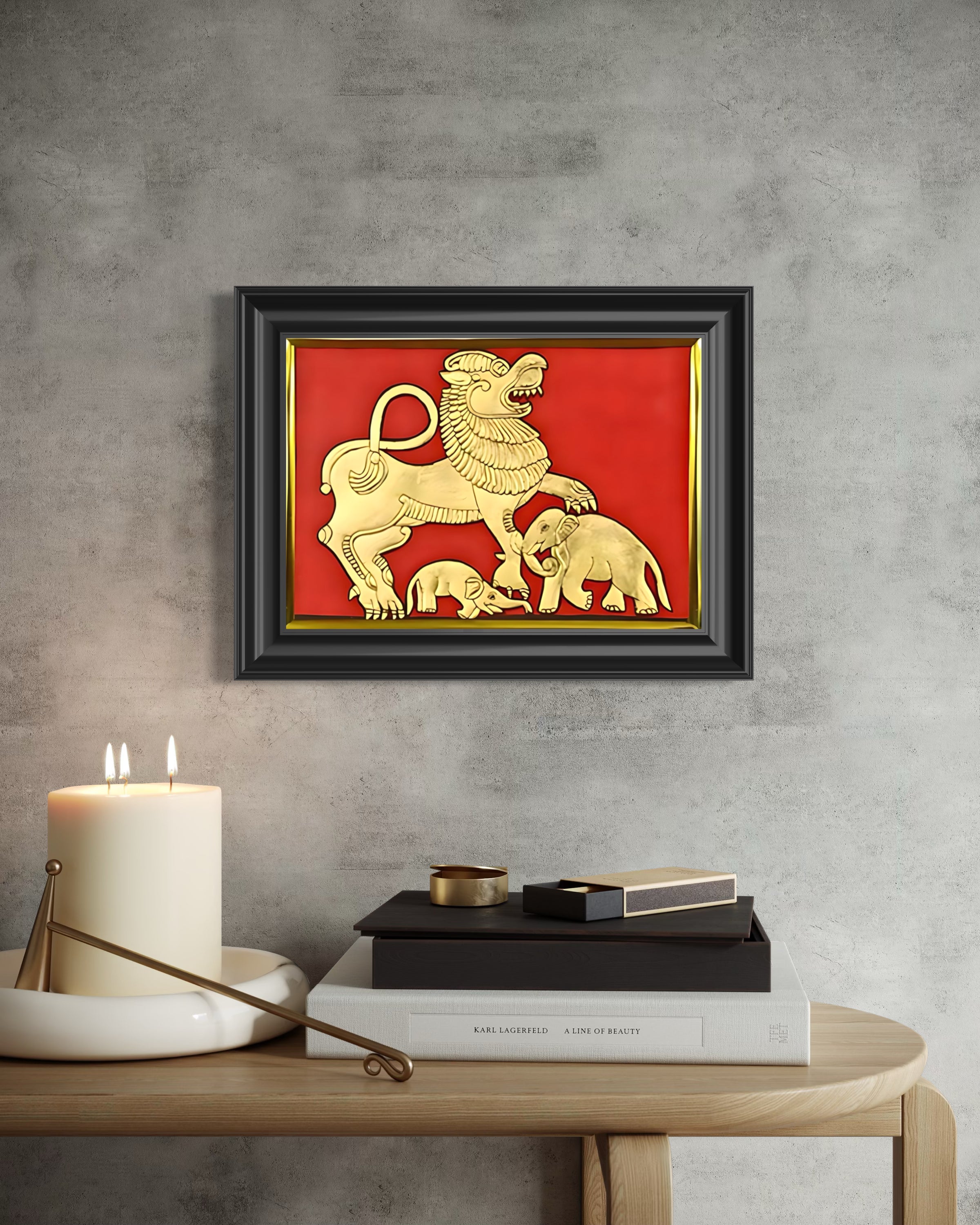 Gaja Shima - Mysore Painting (22KT Gold Leaf)