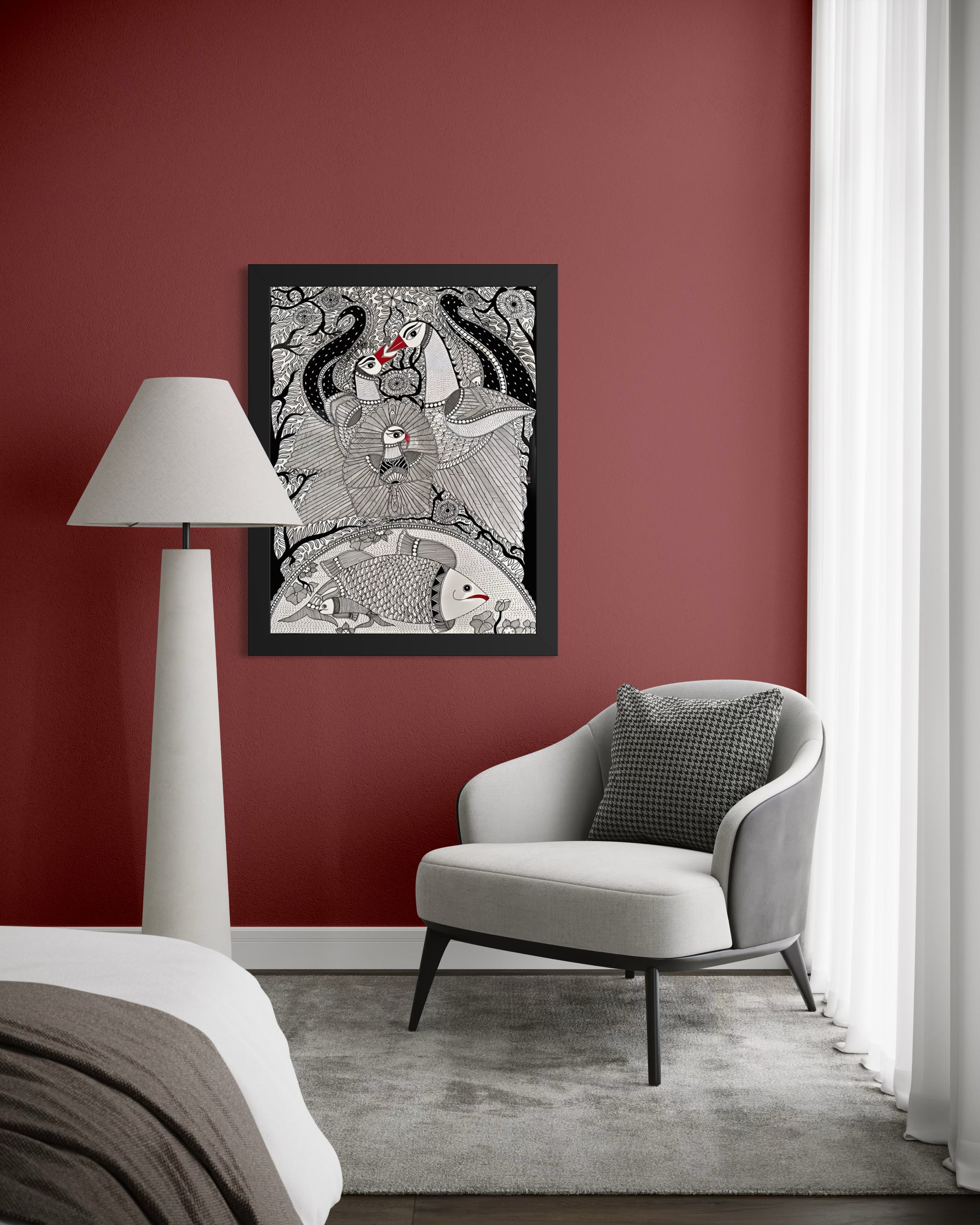 River of Life - Madhubani Painting