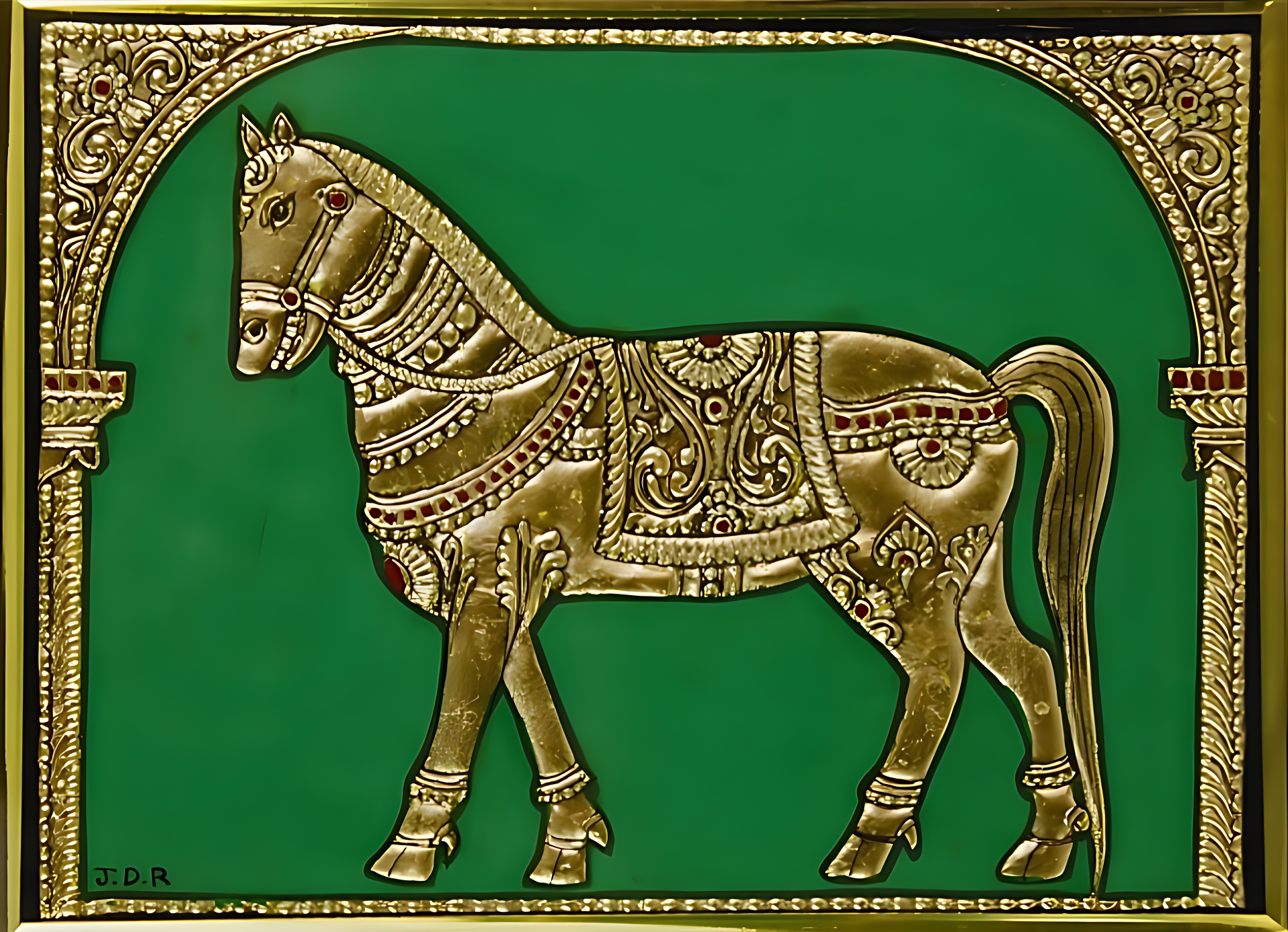 Golden Horse - Mysore Paintings (22KT Gold Leaf)