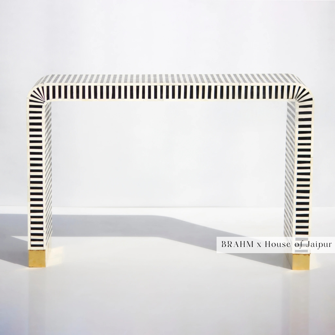 Bone Inlay Console Table