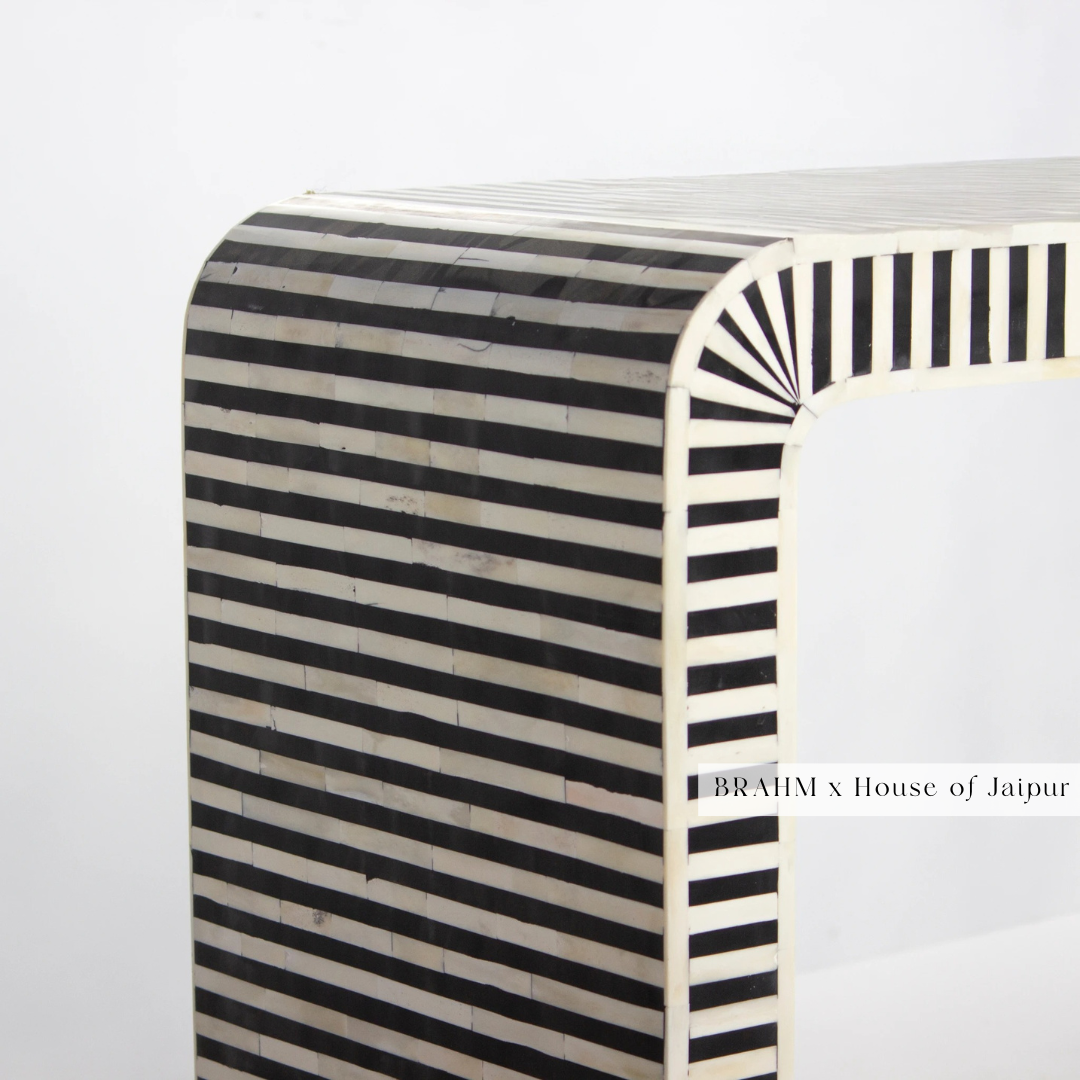 Bone Inlay Console Table