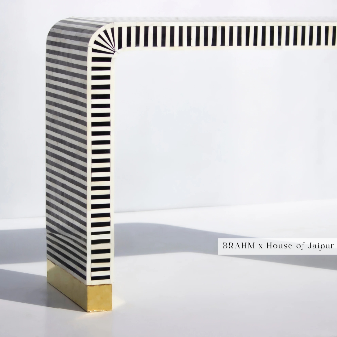 Bone Inlay Console Table