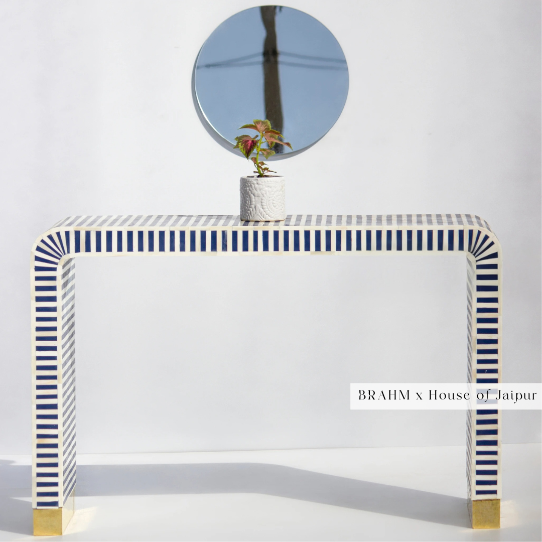 Bone Inlay Console Table