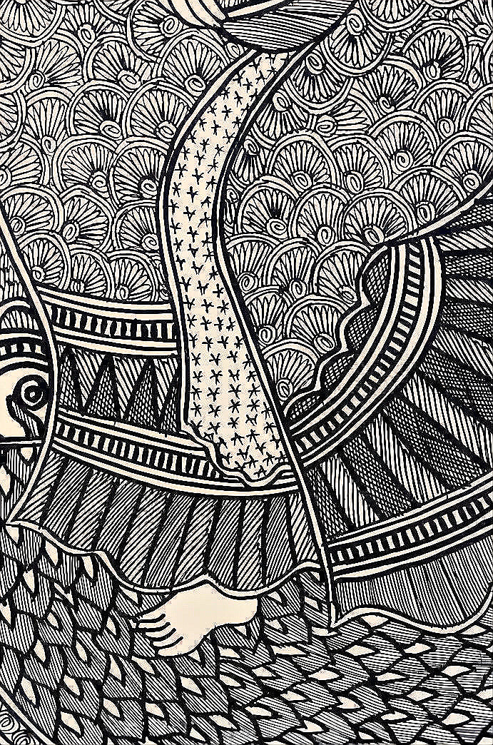 River of Life - Madhubani Painting