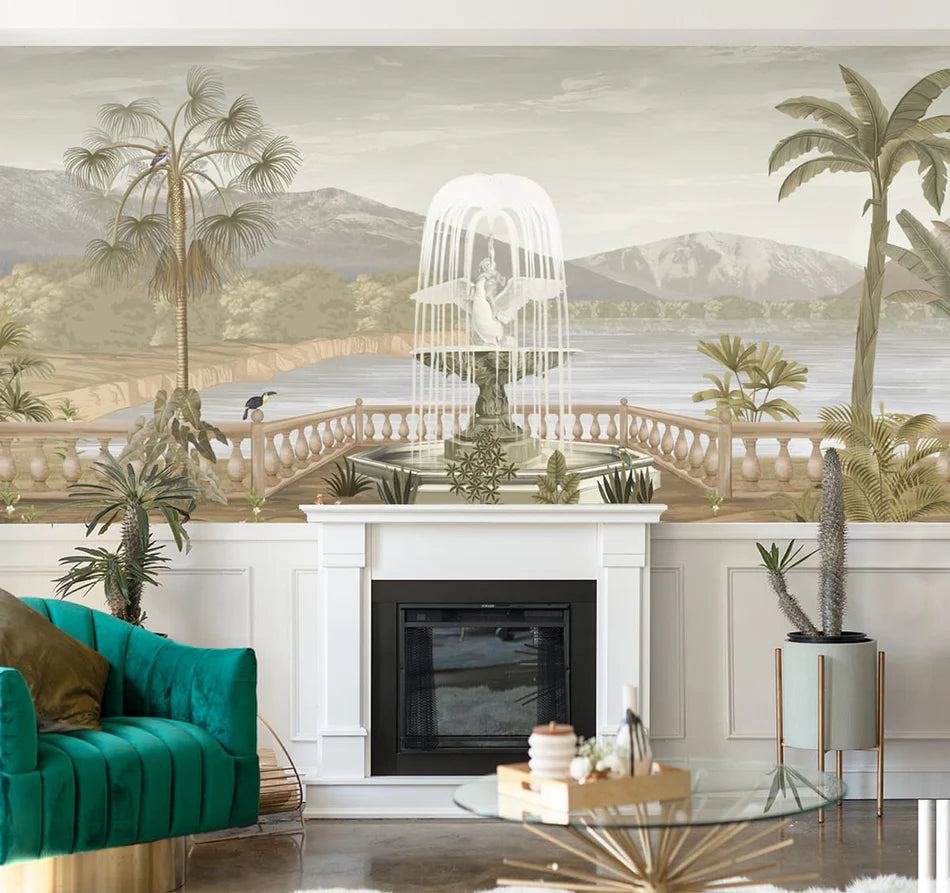 Heritage Calm: Khayal Garden Wallpaper