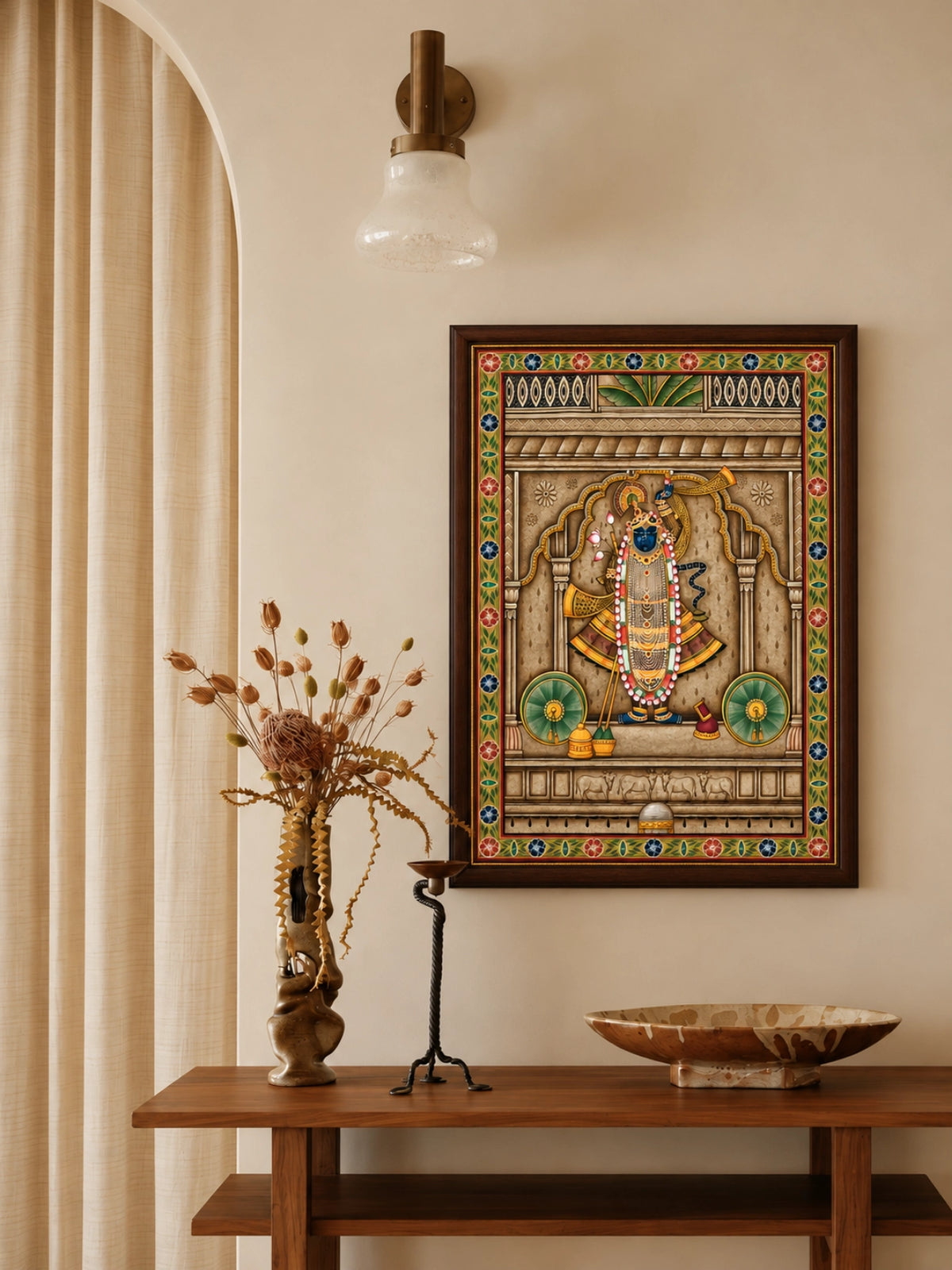 Handpainted – Pichwai – Shrinathji in the Haveli Arcade