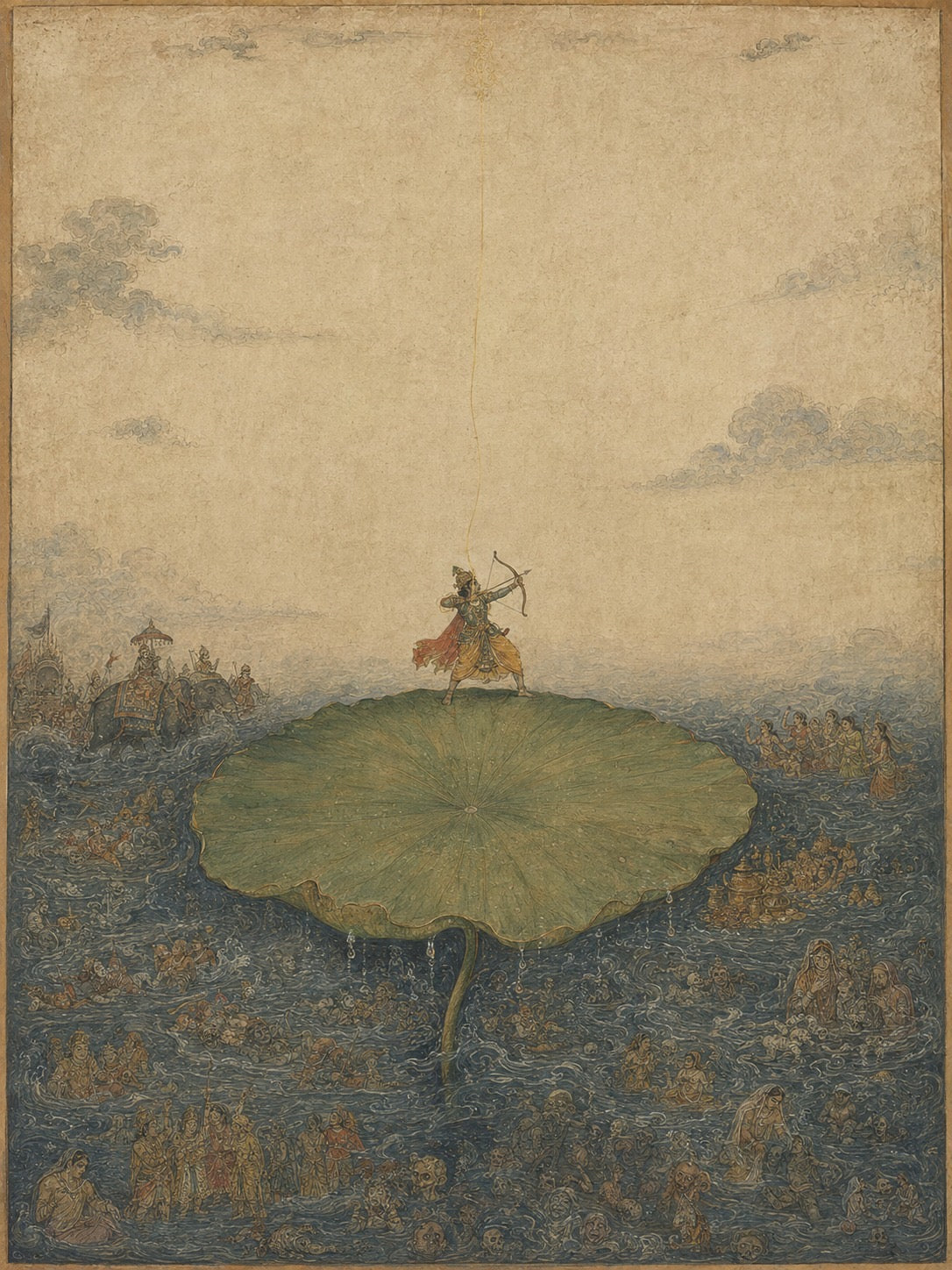 The Archer Above the Waters: Rama and the Ocean of Samsara Print