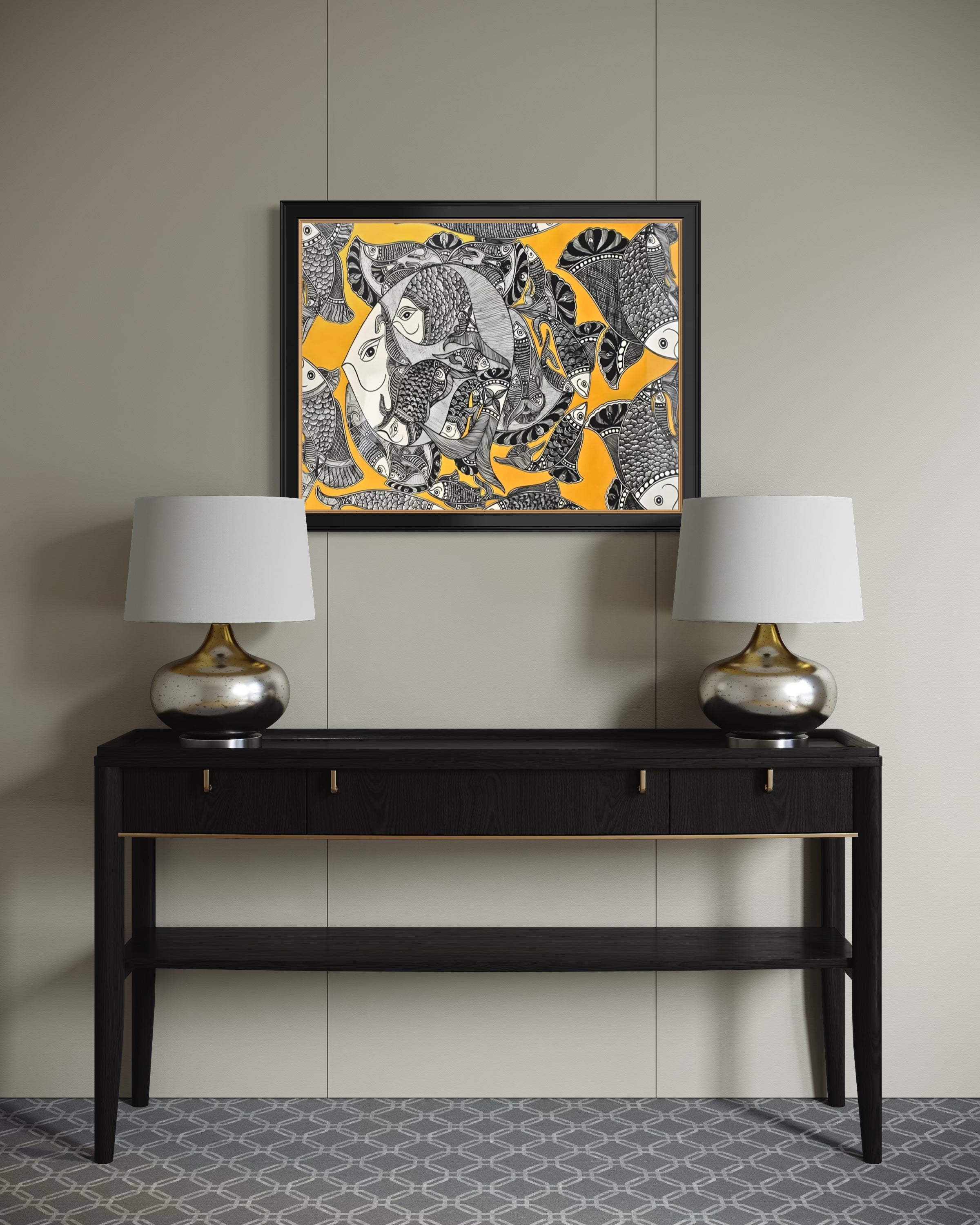 Ras of the Fish - Madhubani Painting