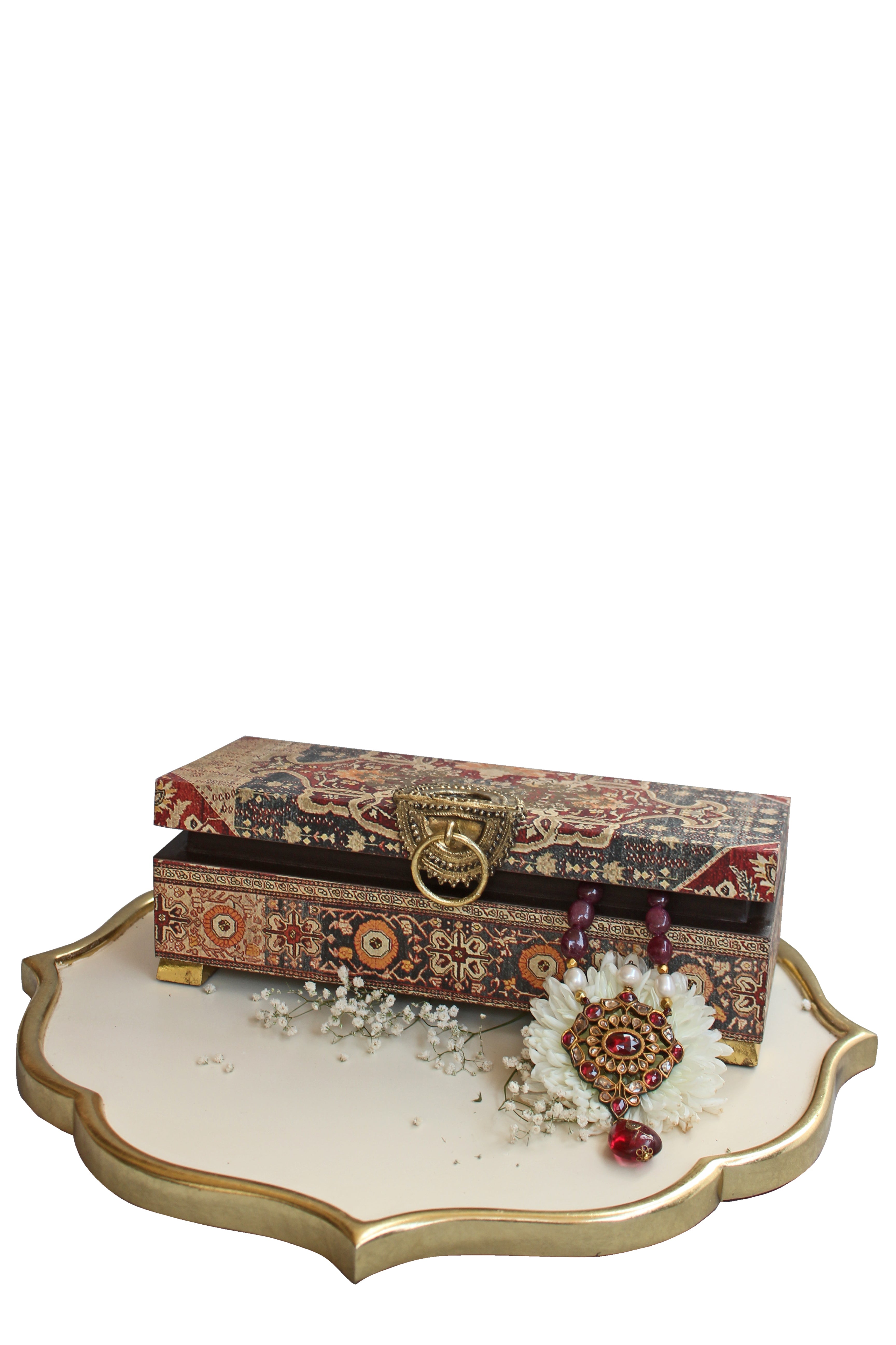 'Mehr' Tea Box in Printed Wood