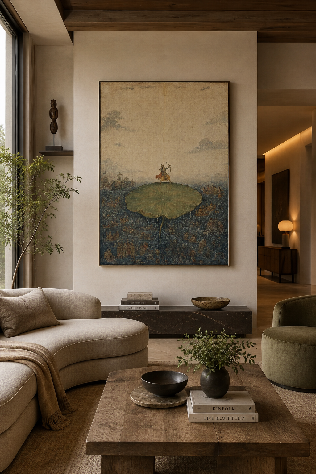 The Archer Above the Waters: Rama and the Ocean of Samsara Print