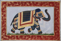 Ashva Gaj: Nathdwara Elephant Miniature on Silk