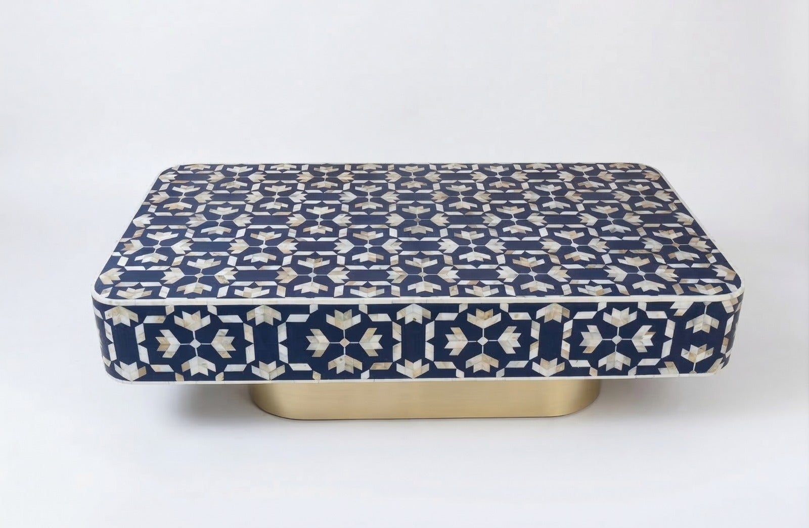 Azure Mirage Mother of Pearl Inlay Coffee Table
