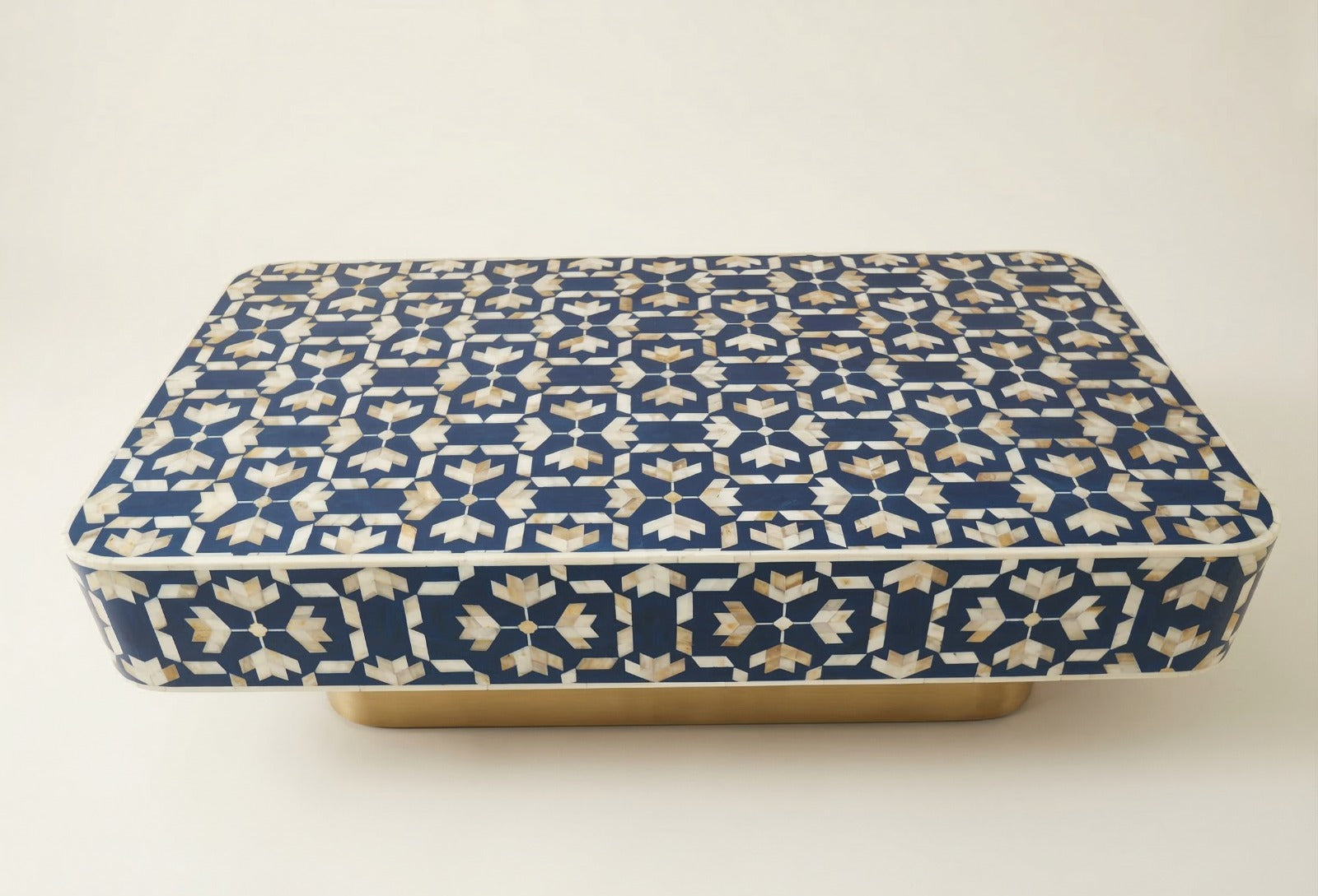 Azure Mirage Mother of Pearl Inlay Coffee Table
