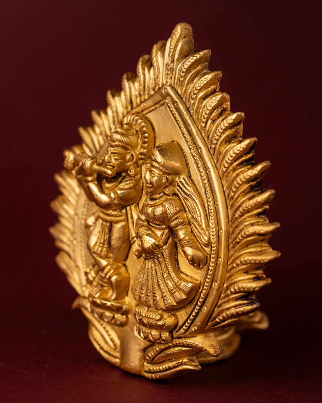 Brass Wall Hanging of Ram and Sita