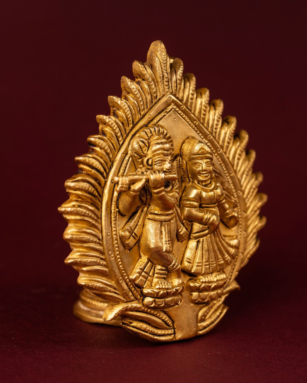 Brass Wall Hanging of Ram and Sita