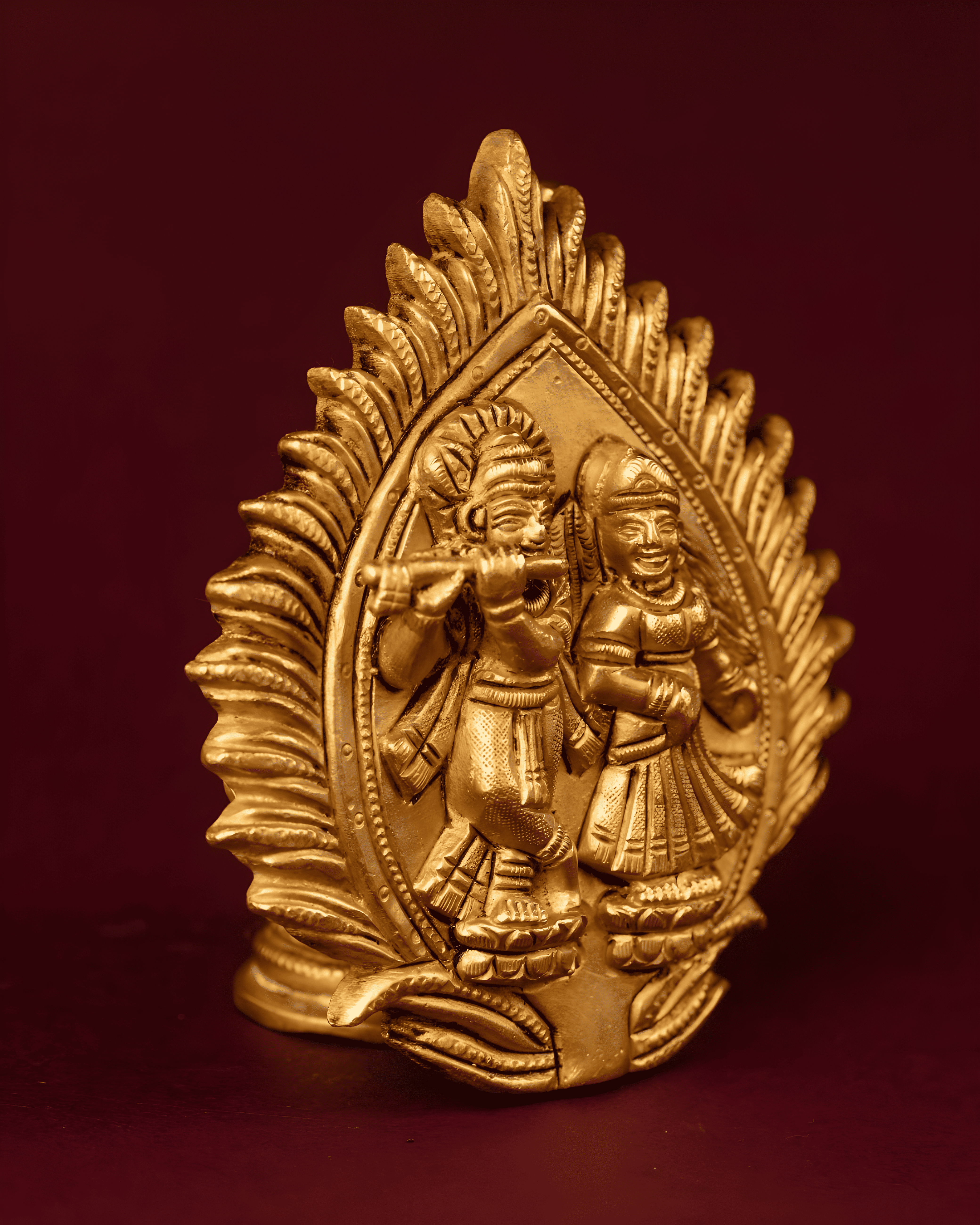 Brass Wall Hanging of Ram and Sita